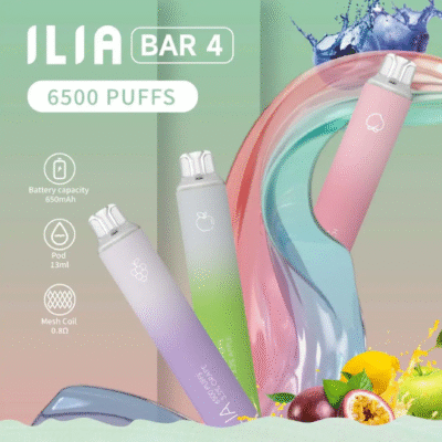 Ilia Bar4 6500口一次性電子煙 哩啞四代拋棄式電子煙 買十送一