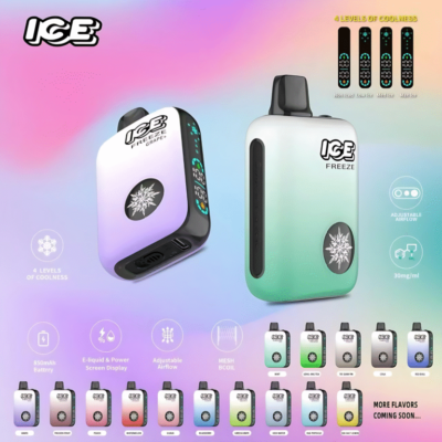 ICE FREEZE 10000 Puffs 拋棄式電子煙 四檔涼度調節 長效續航便利首選
