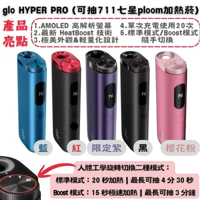 GLO Hyper Pro 加熱煙主機推薦｜HeatBoost 技術・多色蛋形設計｜台灣現貨